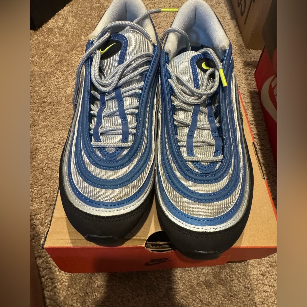 Nike Air Max Blue and White Shoes